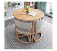 Ronde Table Chaise Encastrable, Table De Réception Et Combinaison De Chaises, Ensemble Table À Manger Une Table Quatre Chaises, Patio Table Ronde Et Chaises, Ensemble Table + 4 Chaises Encastrable(Lig