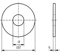 Rondelle 6.4 mm 18 mm plastique 100 pc(s) TOOLCRAFT 6,4 D9021 POLY 194738