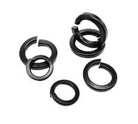 Rondelle à ressort en acier inoxydable GB93 noir 304 A2, joint élastique verrouillage fendu M1.6 M2 .5 M3 M4 M5 M6 M8 M10 M12