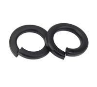 Rondelle à ressort M6 noire en acier inoxydable 500, joint élastique à verrouillage fendu, DIN127, 304 pièces pour vis et boulons