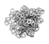 Rondelle Broche 100 Pièces M5 Bride à Antidérapante | Format U 1,50x1,10x0,40cm, pour Pinces à Genouillère et Broches, Argenté