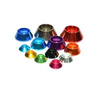 Rondelle de capuchon en aluminium anodisé coloré M2 M2.5 M3 M4 M5 M6 M8 for boulons à vis à tête hexagonale(M8 5pcs,Silver)