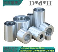 Rondelle de douille en aluminium universelle, creux sans filetage, entretoise d'épaisseur 2mm, 3mm, 4mm, 5mm, 6mm, 10mm, 50mm, diamètre 28mm, M10, M12, M14, M16 D28xd16.2xH