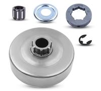 Rondelle de pignon de roulement d'embrayage de remplacement compatible Compatible avec les modèles de tronçonneuse 066 064 MS640 MS661 avec tambour d'embrayage 3/8 pouces 7 et pignon de jante 404 7T
