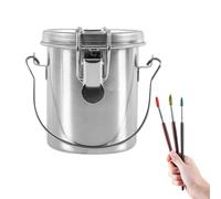 Rondelle de pinceaux de Peinture en Acier Inoxydable pour Artiste - Réservoir de Nettoyage de pinceaux pour Peinture | Gobelet de rinçage étanche avec poignée - Outil de Fourniture Artistique pour