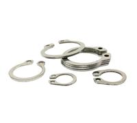 Rondelle de retenue d'arbre en acier inoxydable 304 de M3 à M40, 65 mn, type C, circlips externes, 10/50 pièces(304 stainless steel,M18 25pcs)