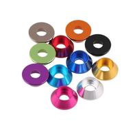 Rondelle de tête de capuchon en aluminium M2 M2.5 M3 M4 M5 M6 M8, rondelle en aluminium anodisé for vis à tête hexagonale, rondelles de boulons, joint 10/2 pièces(Ti-grey,M2.5 10pcs)