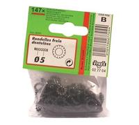Rondelle - dentelée - acier zingué - D: 5 mm