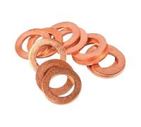Rondelle d'étanchéité plate en laiton et cuivre rouge for bateau(M14x18x1.5(20pcs))