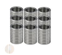Rondelle en Acier Inoxydable pour Charnières Porte M8 8x12x1.5mm,100 Pièces | 304 inox, tolérance ±0.1mm, anti-corrosion/usure, ajuste hauteur porte, anti-desserrage charnière, installation/rénovation.