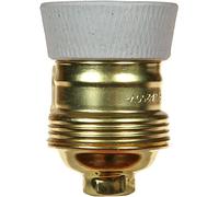 Rondelle en porcelaine avec finition en laiton, design décoratif et fonctionnel pour la fixation et le support dans diverses applications.