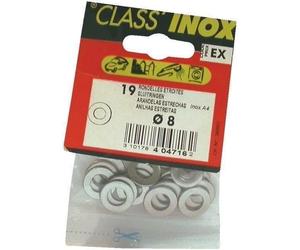 Rondelle plate étroite - VYNEX - A4 - Inox - D: 6 mm - Sachet de 33 pièces
