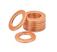 Rondelle plate Kit d'assortiment de rondelles plates en cuivre rouge, 150/178 pièces, bague d'étanchéité solide M3-M30(Set B-(178 Pcs))