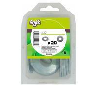 Rondelle plate large acier zingué Ø 20 mm - Paquet de 20