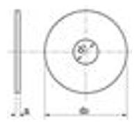 Rondelles plates - extra large - LLu inox A4 - ø5 - 200 pièces ACTON