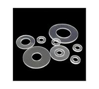 Rondelle plate, Rondelles plates en plastique nylon PVC transparentes plusieurs tailles 100 pièces : réparation, automobile, usage électrique(M6*12 * 1Mm)