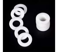 rondelle PTFE, Joint de rondelle plate en PTFE, paquet de 50, blanc, plusieurs tailles for M3-M12(8x18x3mm)