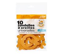 Rondelles à 2 oreilles - LE PARFAIT - 70 mm - 10 pièces - Caoutchouc naturel - Orange