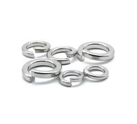 Rondelles à ressort en acier inoxydable 304, rondelles de verrouillage fendues #2 à 1 pouce, rondelle ouverte élastique for connexions boulonnées Cale fixe(12# (100 pieces))
