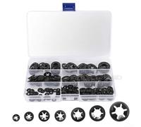Rondelles Frein Dentées Internes 280PCS Acier Mn65 Kit Assorti M3-M12 pour Fixation Mécanique Automobile
