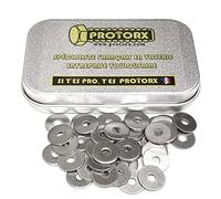 Rondelles Metal Inox M3 : (Diam.int = 3,2mm x Diam.ext = 12mm) Boite 50pcs Large Plate Type "L" en Acier Inoxydable A2 | Carrossier Bricolage Réparation | Anti-Corrosion Usage Exterieur-Interieur