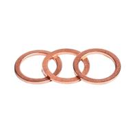 Rondelles plates en laiton, bagues d'étanchéité M5-M24, assortiment de 40 rondelles en cuivre rouge(M10x18x1(15pcs))