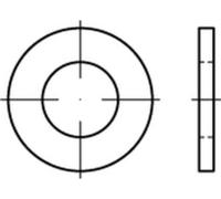 Rondelles plates ISO7089 27 28x50x4 200 HV, Zn 070890120270000 (100 pièces)