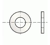 Rondelles plates nylon - 10,2x20 mm - 100 pièces ACTON