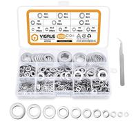 Rondelles plates - VIGRUE 1080PCS Rondelles de calage 11 tailles A2-70 en acier inoxydable Assortiment de rondelles plates et de rondelles de blocage (M2 M2.5 M3 M4 M5 M6 M8 M10 M12 M14 M16)