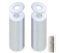 Rondelles pour Gonds de Porte 16mm x 10mm x 1mm - 60 Pièces de Rondelles en Métal pour Charnières, Bague Paumelle Plate (M10) pour Installation de Porte et Réglage de Hauteur