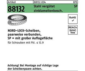 Rondelles Reyher NORD-LOCK gk.DNL16 SP(17x30,7x3,4) 881320340160000 (100 pièces)