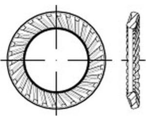 Rondelles Schnorr 1.4301 S 12 A 2 S 100 pces
