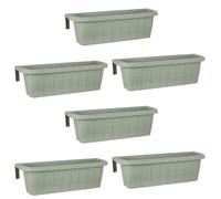 Rondine 60 - set de 6 balcons tressés de 60 cm avec crochets réglables et réservoir d'eau Sage