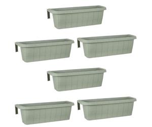 Rondine 60 - set de 6 balcons tressés de 60 cm avec crochets réglables et réservoir d'eau Sage