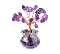 rongweiwang Bonsaï en Pierre Fait à la Main, Arbre de Richesse pour Feng Shui, Chance, Macaque Naturel, guérison spirituelle, Arbre Feng Shui ABS pour la Maison, Style 4