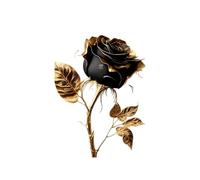 rongweiwang Décor mural artistique noir et or, peintures sur toile, Rose