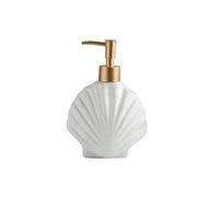 rongweiwang Distributeur de Savon et de Gel Solution écologique Facile à Nettoyer pour la céramique de Salle de Bain Distributeur de Savon Liquide à la Mode, Bouteille Coquillage