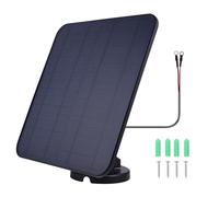 rongweiwang Panneau pour Sonnette vidéo Ring 4/3 Plus : Charge Efficace et étanche. Kit de Panneau utilisant Simplement la lumière du Soleil pour recharger la Batterie de la, Noir