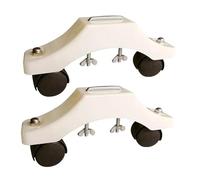 rongweiwang Pieds à roulettes pour chauffage infrarouge d'appoint. Support pratique pour chauffage électrique. Installation facile. Mobilité à 360° pour un confort optimal la, Blanc, longueur 23 cm