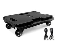Ronlap Chariot de Transport à roulettes Charge maximale 200 kg | 40,5 x 28 cm Aide au déménagement Extensible, avec 2 cordes élastiques, Noir