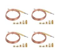 Ronlok Lot de 4 thermocouples universels pour cuisinière à gaz avec 20 écrous, chauffage, brûleur à gaz, adaptateur thermocouple
