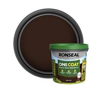 Ronseal Protection monocouche pour abri de jardin et clôture Chêne foncé 5 litres (couvre jusqu'à 6 panneaux de clôture) Protection contre les intempéries