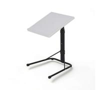 Ronyme Bureau Enfant Réglable Table Pliante Plateau Rectangulaire Surface Optimisée Structure Acier Carbone Plastique Pliable à Plat Réglage Progressif, Blanc