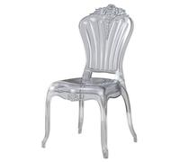 Ronyme Chaise en Plastique Transparent, Style to 4 | Morne, Chaise avec Dossier, , Mobilier, pour Salle Banquet, Hôtel, Adultes