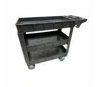 Ronyme Chariot Portable Pliable Polyvalent avec Moulée Compartiment de Stockage Roues Mobiles Rangement Matériel Suitable pour, Chariot À Outils À Trois Niveaux, Petite Taille