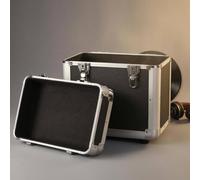 Ronyme Coffret de Rangement en Aluminium avec Armature Solide Boîte de Stockage Métallique Sécurité par Fermeture Couvercle Amovible Adapté pour Stockage à la Maison Bureau, Gris, Titane, Grand 357
