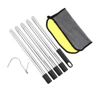 Ronyme Crochet Cleaning Hook Dispositif Récupération Bâton Extensible Acier Inoxydable Ajustement Universel pour Nettoyage Utilisation Extérieure, 200CM, Thickened