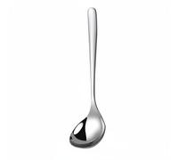 Ronyme Cuillère à Soupe Cuillère Louche Louche Profonde Manche Long Ustensile Inox 304 Poli Brillant Antirouille Préhension Confortable Convient au Service de Ramen feu Soupes Cantines, L