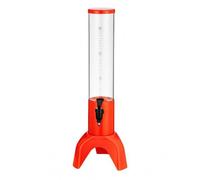 Ronyme Distributeur de Bière Commercial Distributeur Boisson Colonne Robinet Réservoir Support Trépied Corps Transparent en Facile Adapté pour Fêtes Bar à, Orange, Orange, 1.5L Sans Glaçon
