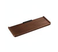 Ronyme Étagère Murale Rectangulaire Support Mural Tablette de Rangement Plateau Décoratif en Bois de Noyer et Aluminium avec Structure Robuste Adaptée pour Salle de Bain Chambre et Salon, 20 Cm